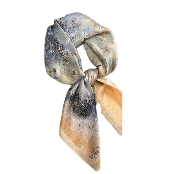 Women's Simple Decorative Silk Scarf - Image 6