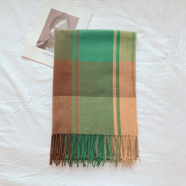 Artificial Cashmere Scarf Thickened Warm Tassel Shawl - Image 7