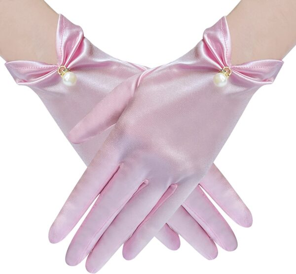 Women's Stylish Personalized Satin Short Gloves - Image 4