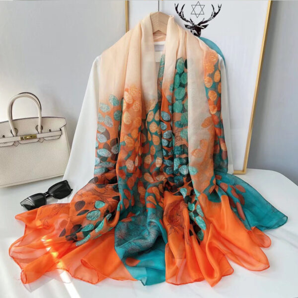 Fashionable Stylish Yourou Yarn Rose Scarf For Women - Image 10