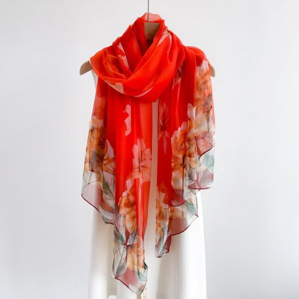 Women's Fashionable All-match Long Printed Anti-DDoS Scarf - Image 8