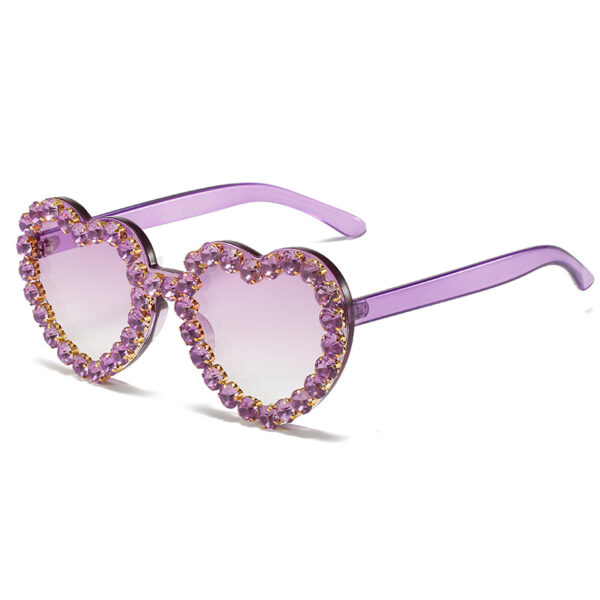 Fashionable All-match Peach Heart Sunglasses For Women - Image 3