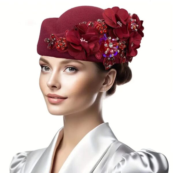 Retro British Felt Headscarf Soft Beret - Image 6