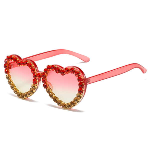 Fashionable All-match Peach Heart Sunglasses For Women - Image 2