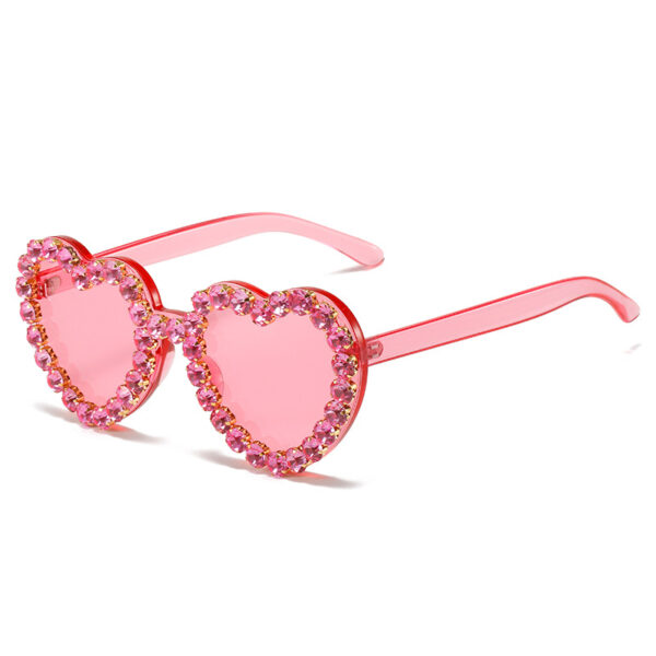 Fashionable All-match Peach Heart Sunglasses For Women - Image 6