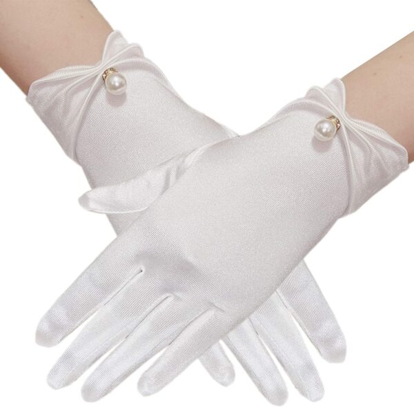 Women's Stylish Personalized Satin Short Gloves - Image 8