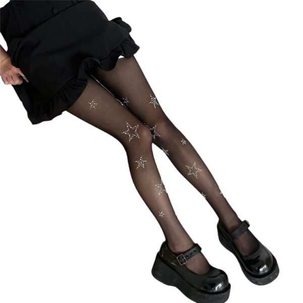 Women's Thin Black Slimming XINGX Printed Pantyhose - Image 5