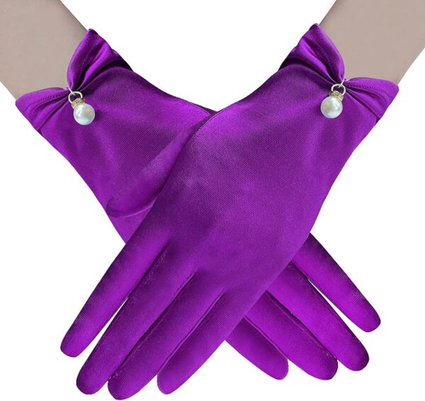 Women's Stylish Personalized Satin Short Gloves - Image 10