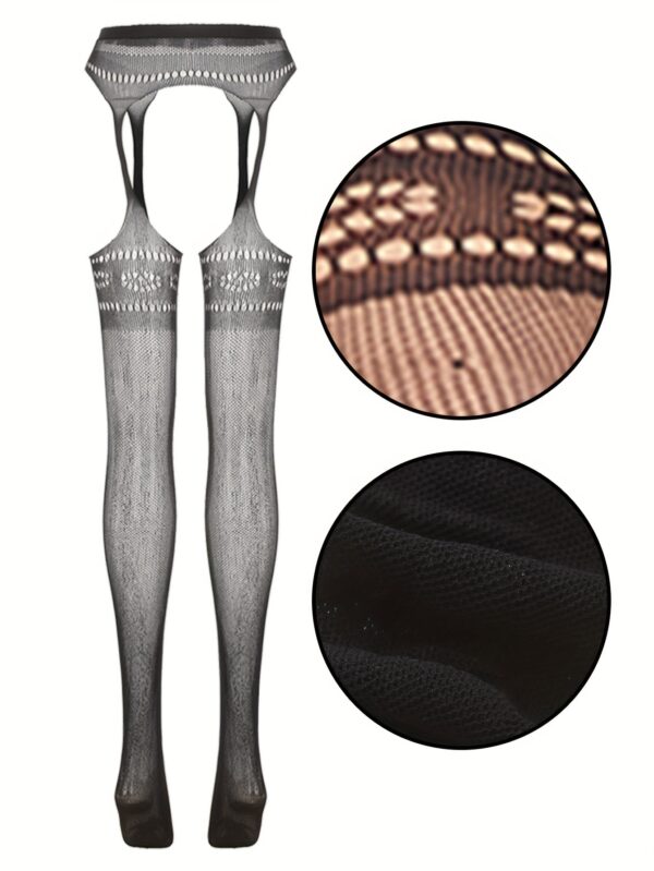 Women's European And American Hollow Bottoming Pantyhose - Image 9