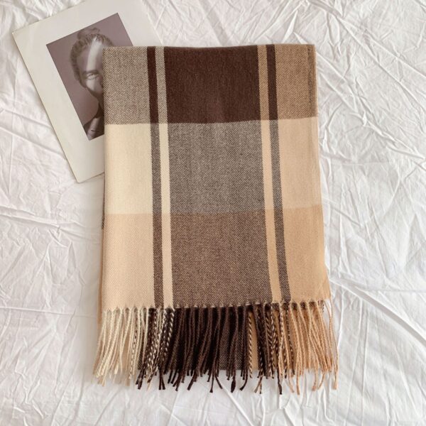 Artificial Cashmere Scarf Thickened Warm Tassel Shawl - Image 2