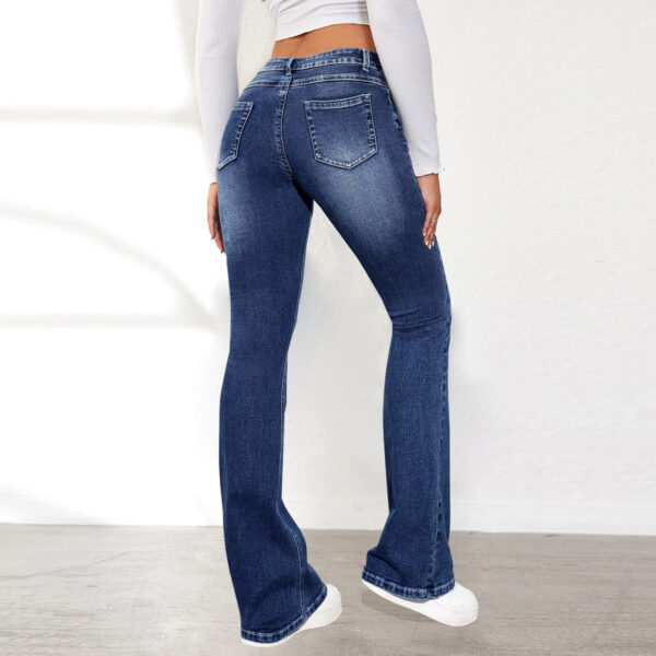 Women's Stretch Pants Denim Retro Washed - Image 5