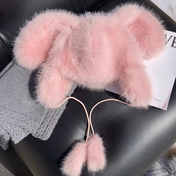 Rabbit Ears Plush Bonnet Children's Autumn And Winter Look Smaller - Image 5