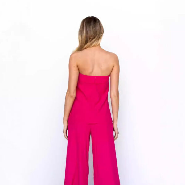 Women's Casual Off-shoulder Wrapped Chest Off-shoulder Trousers Suit - Image 5