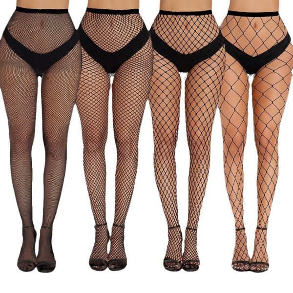Plus Size Fishnet Stockings Black Silk Female Four Seasons Thin Super Elastic Romper - Image 5