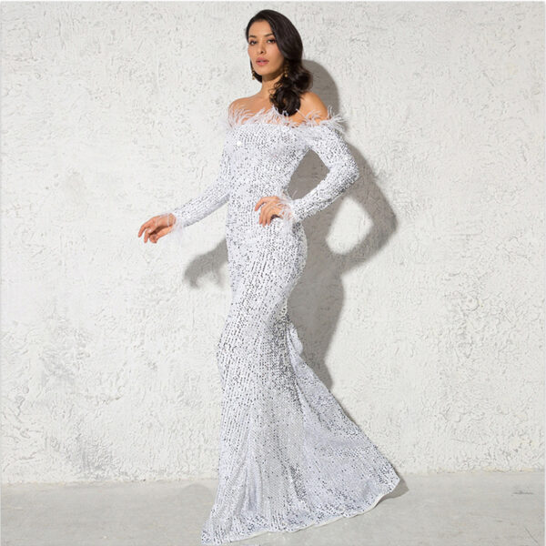 Off-the-shoulder Fishtail Party Formal Dress - Image 9