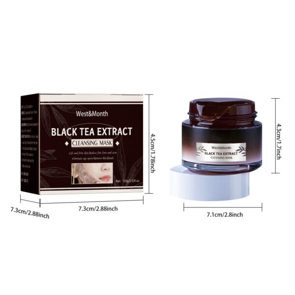 West&Month Black Tea Mask For Deep Cleansing, Refining Pores, Brightening Complexion, And Rejuvenating The Skin, A Type Of Application Mask - Image 6