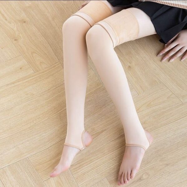 Women's Fleece-lined Thick Silicone Non-slip Thigh Knee Socks - Image 7