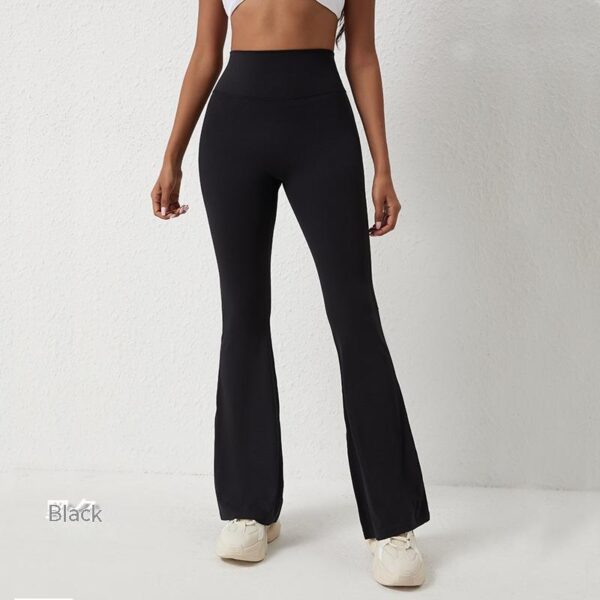 High Waisted Hip Lifting Tight Pants And Wide Leg Fitness Pants - Image 8