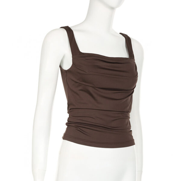 Women's Solid Color Square Collar Sleeveless Camisole - Image 10