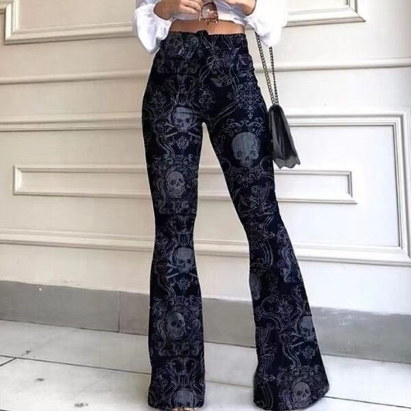 Trend Irregular Wide-leg Pants Abstract Printing Loose Casual Wide-leg - Image 6