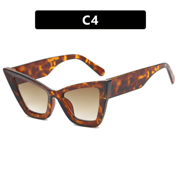 Large Frame Cat Eye Simple Sunglasses - Image 4