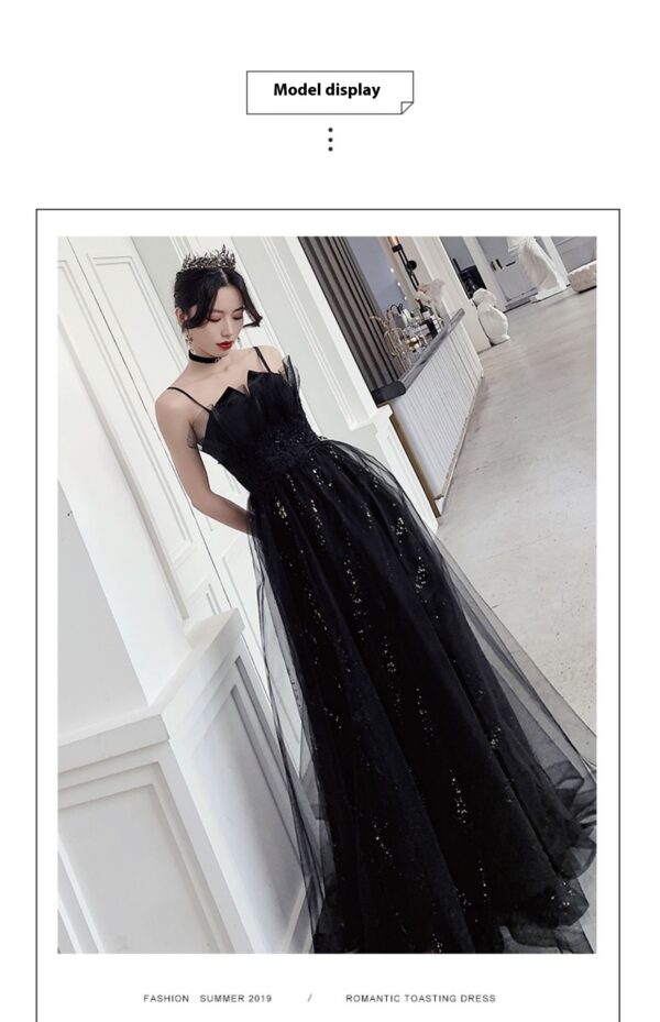 Black Evening Dress Temperamental Minority High-end - Image 4