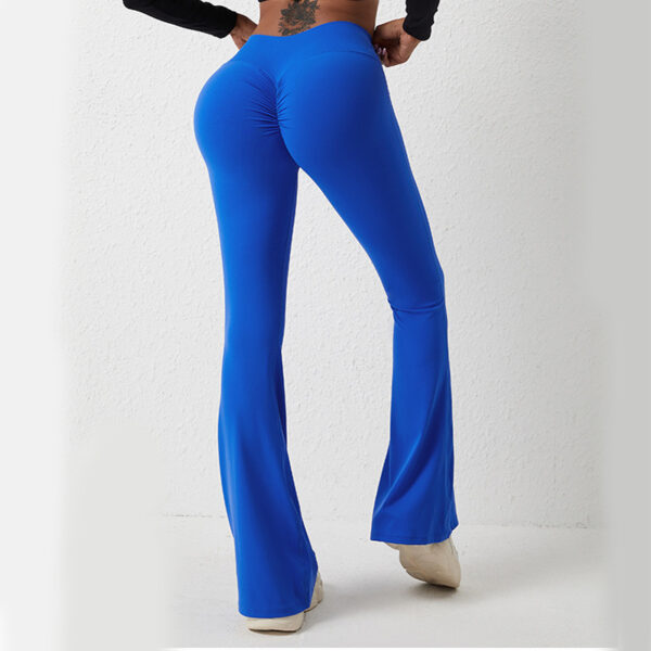 High Waisted Hip Lifting Tight Pants And Wide Leg Fitness Pants - Image 2