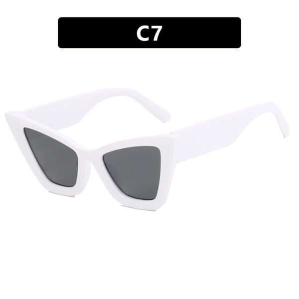 Large Frame Cat Eye Simple Sunglasses - Image 8