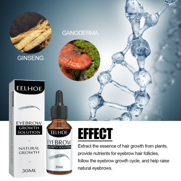 EELHOE Eyebrow Liquid - Black, Dense Natural Essential Oil Liquid For Thick Eyebrow Repair, Gentle Moisturizing Care Liquid - Image 4