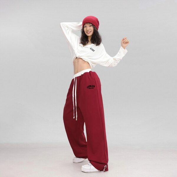 Lace-up Street Dance Multi-color Hip Hop Waist Head Contrast Color Sports Pants Female - Image 4