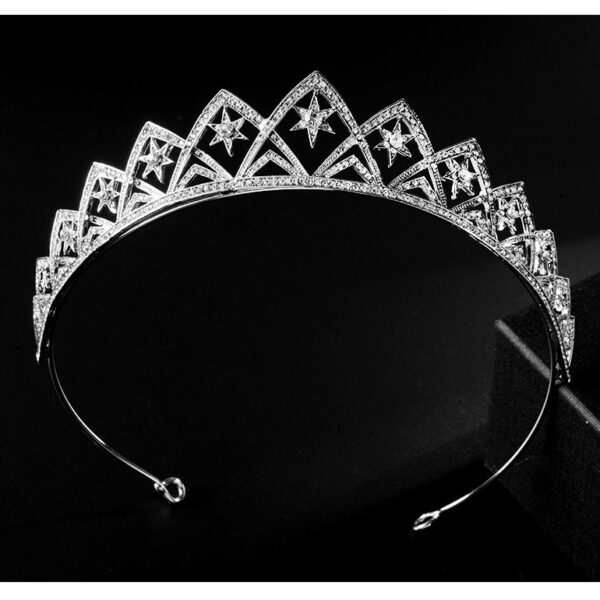 European Wedding XINGX Bridal Crown Headband - Image 5