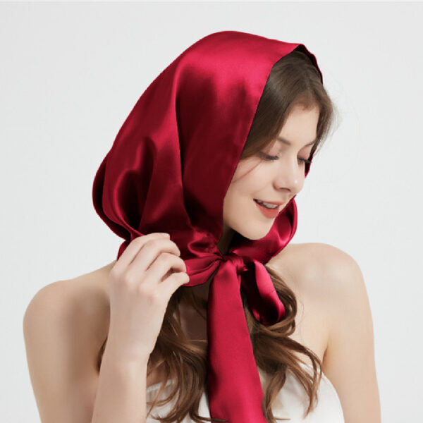 Women's Fashion Personalized Mulberry Silk Hat Towel - Image 6