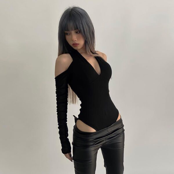 Slim Fit Jumpsuit Female Hot Girl Low Cut - Image 2