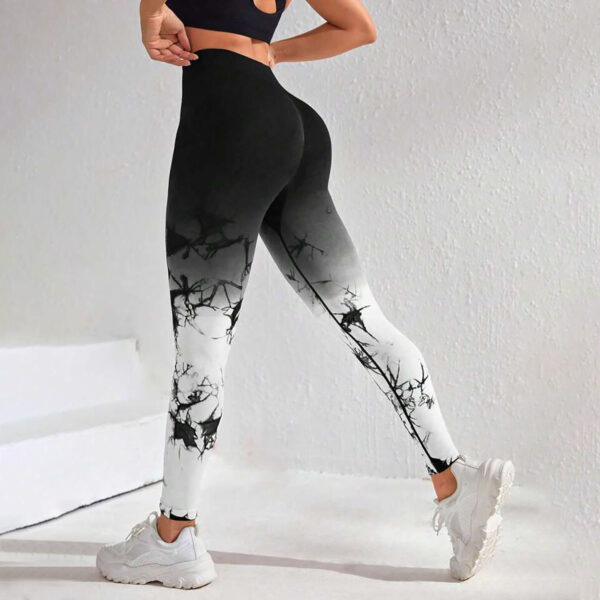 Gradient Tie-dye Tight Yoga Trousers For Women - Image 6