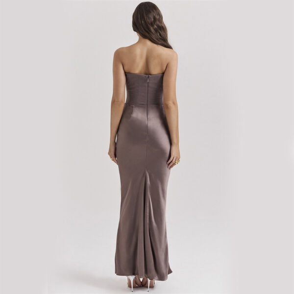 Slim Tube Top Long Dress Sexy Fashion Bandeau Backless Party Evening Dresses For Women Clothing - Image 3