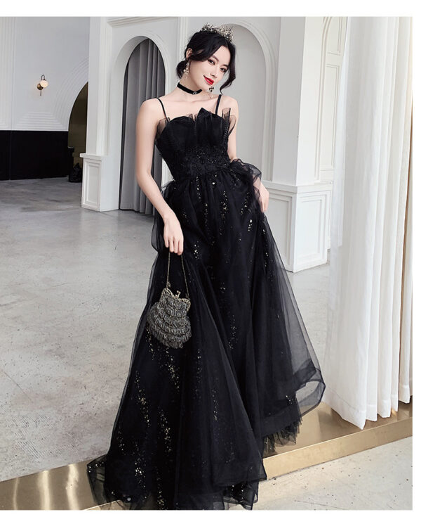 Black Evening Dress Temperamental Minority High-end - Image 3