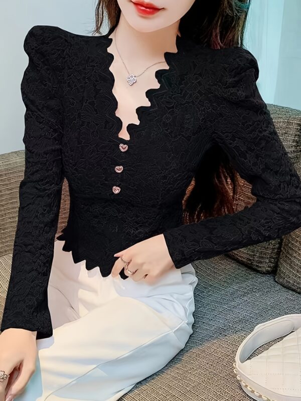 Women's Lace Bottoming Shirt Autumn And Winter - Image 6