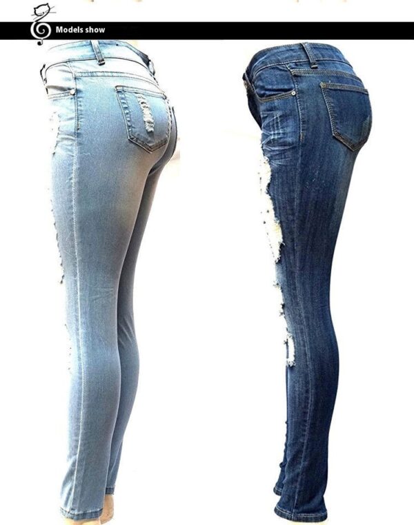 European And American Style Women Ripped Slimming Jeans - Image 2