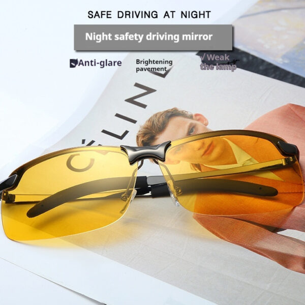 Polarized Sun Night Vision Metal Sunglasses